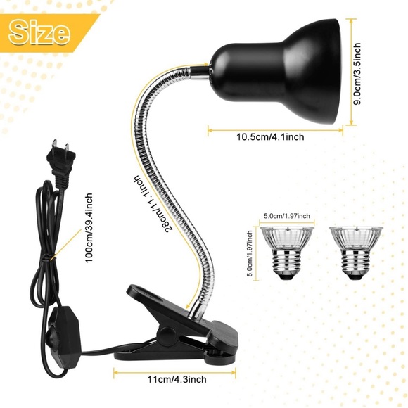 Sold  Reptile Heat Lamps, Turtle Lamp UVA/UVB Turtle Aquarium Tank Heating Lamps - Picture 5 of 7